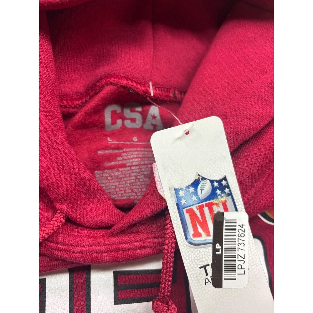 San Francisco 49ers NFL Mens Red Graphic Pullover Hoodie Sweatshirt Large NEW - Picture 2 of 3